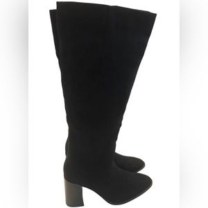 A New Day Black Suede Knee High Boots